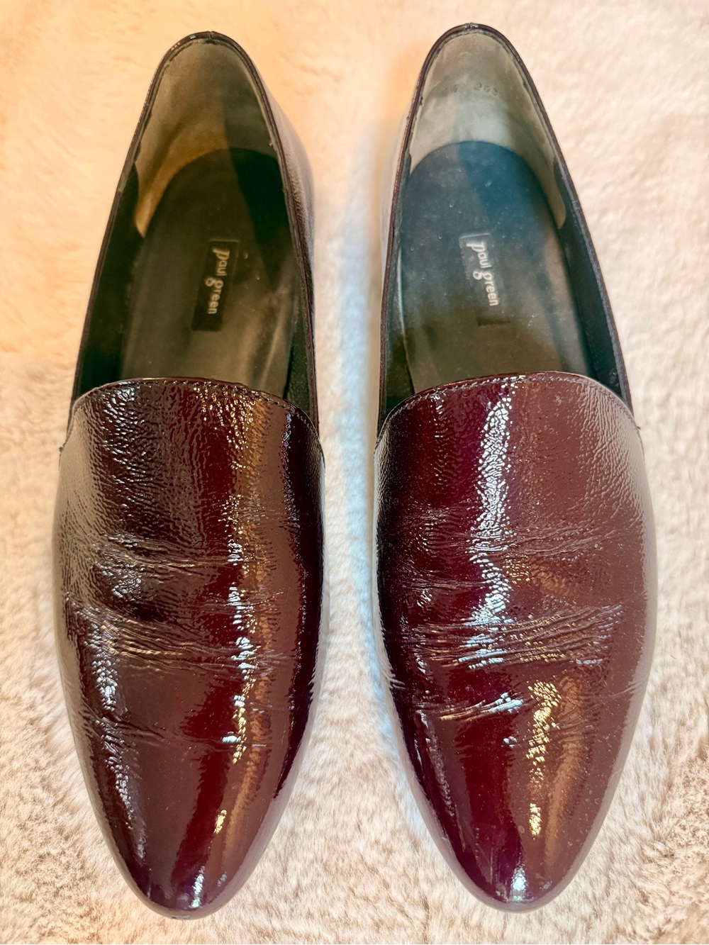 Paul Green Women's Burgundy Patent Loafers